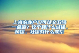 上海农业户口可以交五险一金嘛？这个和什么城保，镇保，社保有什么联系