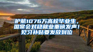 护航1076万高校毕业生，国常会对稳就业重磅发声！见习补贴要发放到位