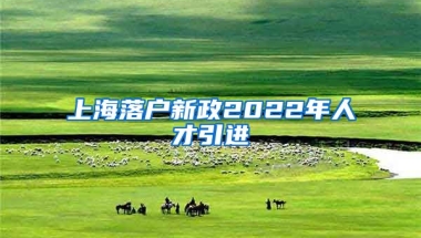 上海落户新政2022年人才引进