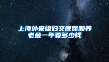 上海外来媳妇交医保和养老金一年要多少钱