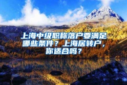 上海中级职称落户要满足哪些条件？上海居转户，你适合吗？