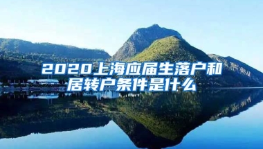 2020上海应届生落户和居转户条件是什么