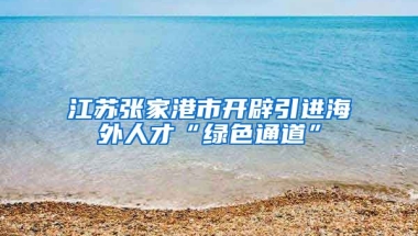 江苏张家港市开辟引进海外人才“绿色通道”