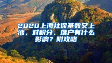 2020上海社保基数又上涨，对积分、落户有什么影响？附攻略