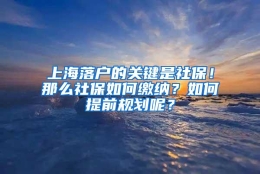 上海落户的关键是社保！那么社保如何缴纳？如何提前规划呢？