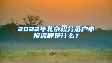 2022年北京积分落户申报流程是什么？