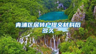 青浦区居转户提交材料后多久