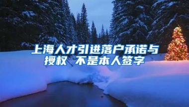 上海人才引进落户承诺与授权 不是本人签字