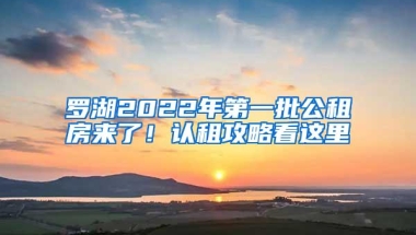 罗湖2022年第一批公租房来了！认租攻略看这里→