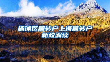 杨浦区居转户上海居转户新政解读