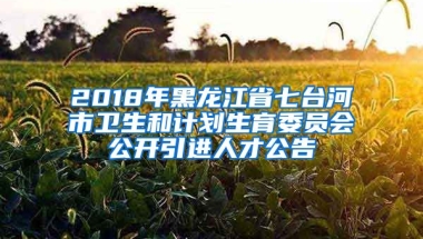 2018年黑龙江省七台河市卫生和计划生育委员会公开引进人才公告