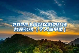 2022上海社保缴费比例各是多少（个人和单位）